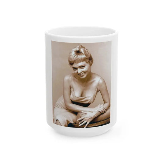 Yvette Vickers #94 (Vintage Female Icon) White Coffee Mug 15oz - Go Mug Yourself
