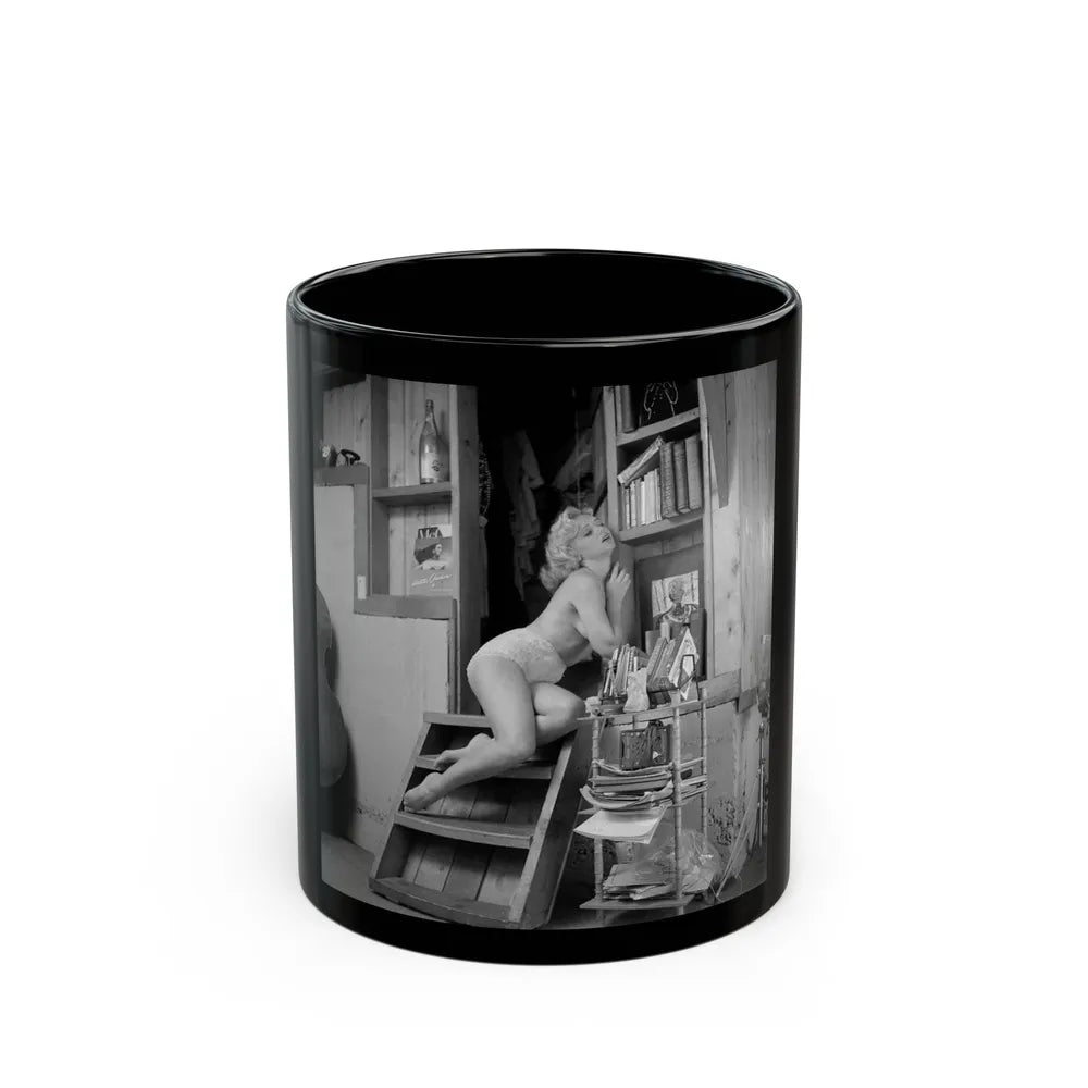 Yvette Vickers #95 (Vintage Female Icon) Black Coffee Mug-11oz-Go Mug Yourself