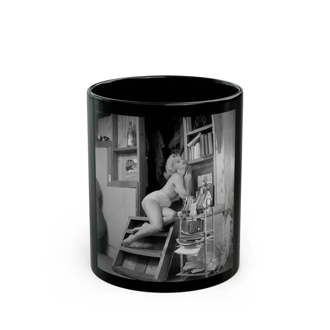 Yvette Vickers #95 (Vintage Female Icon) Black Coffee Mug 11oz - Go Mug Yourself