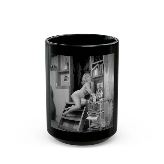 Yvette Vickers #95 (Vintage Female Icon) Black Coffee Mug-15oz-Go Mug Yourself