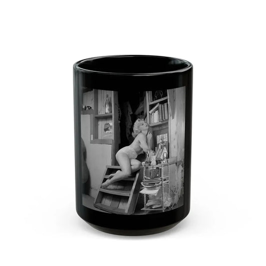 Yvette Vickers #95 (Vintage Female Icon) Black Coffee Mug 15oz - Go Mug Yourself