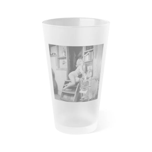 Yvette Vickers #95 (Vintage Female Icon) Frosted Pint Glass 16oz-16oz-Frosted-Go Mug Yourself