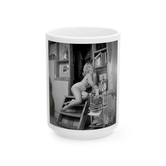 Yvette Vickers #95 (Vintage Female Icon) White Coffee Mug 15oz - Go Mug Yourself
