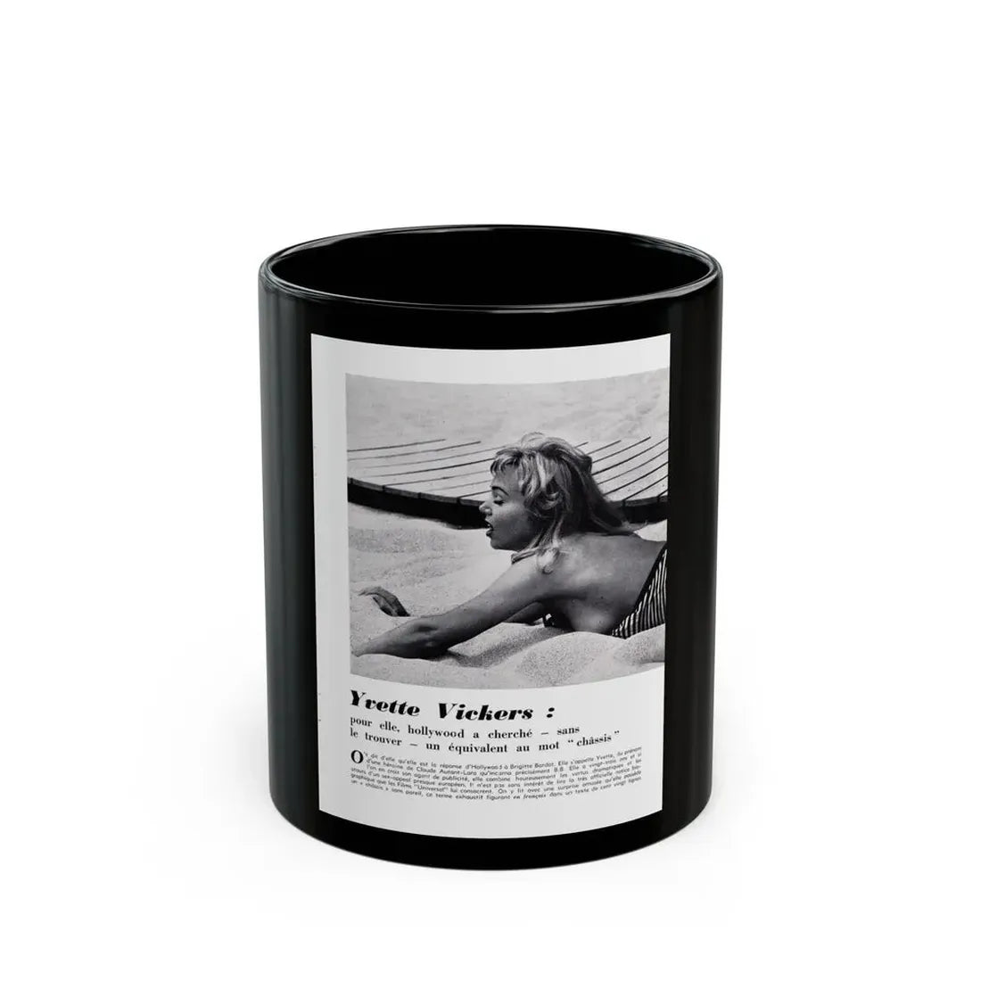 Yvette Vickers #96 (Vintage Female Icon) Black Coffee Mug 11oz - Go Mug Yourself