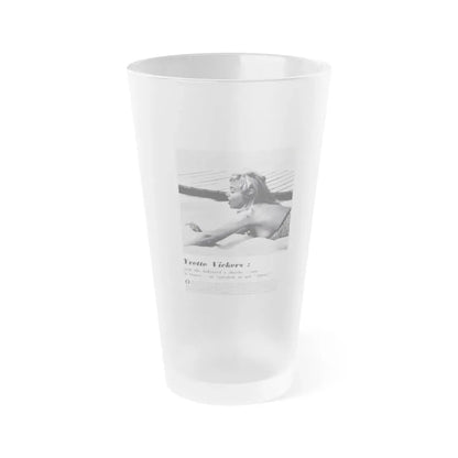 Yvette Vickers #96 (Vintage Female Icon) Frosted Pint Glass 16oz 16oz Frosted - Go Mug Yourself