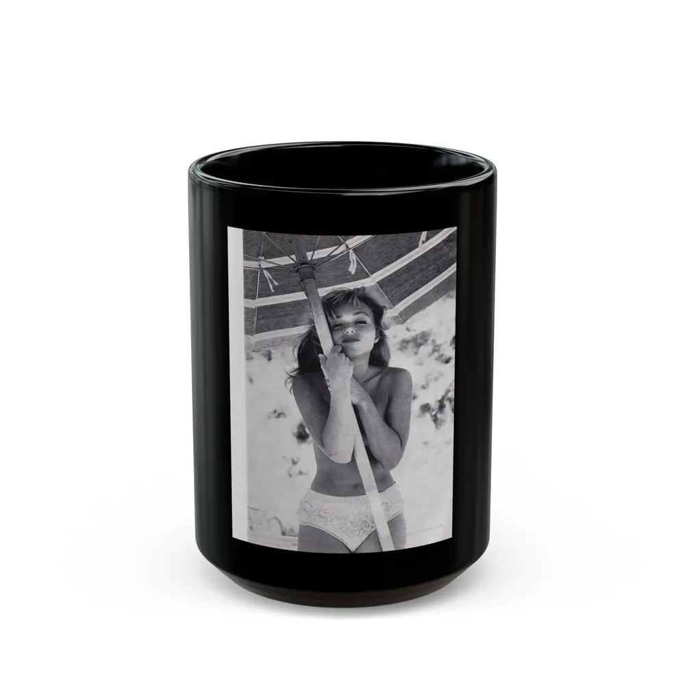 Yvette Vickers #98 (Vintage Female Icon) Black Coffee Mug-15oz-Go Mug Yourself