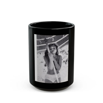 Yvette Vickers #98 (Vintage Female Icon) Black Coffee Mug-15oz-Go Mug Yourself