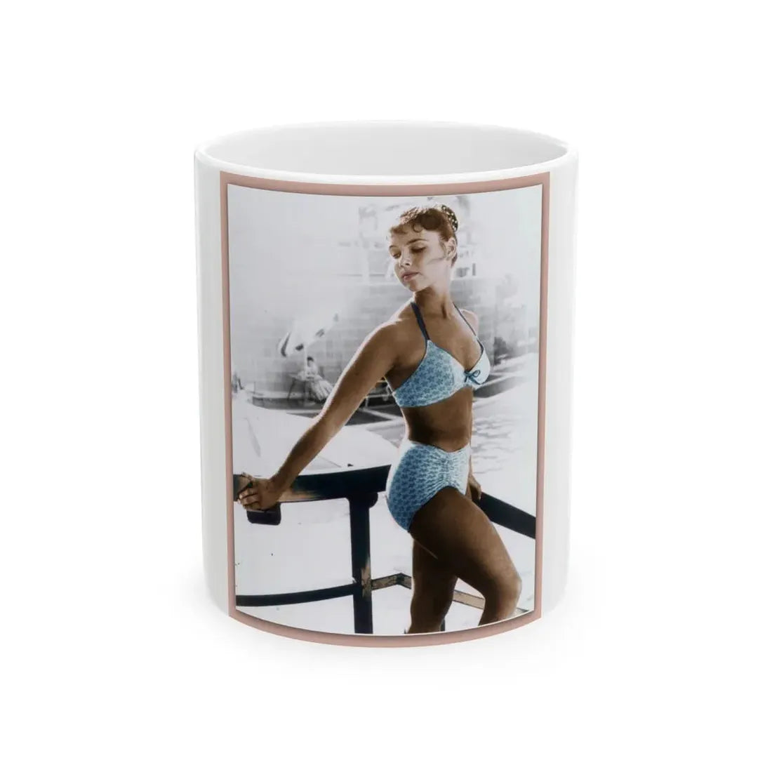 Yvonne Craig #02 (Vintage Female Icon) White Coffee Mug 11oz - Go Mug Yourself