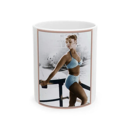 Yvonne Craig #02 (Vintage Female Icon) White Coffee Mug 11oz - Go Mug Yourself