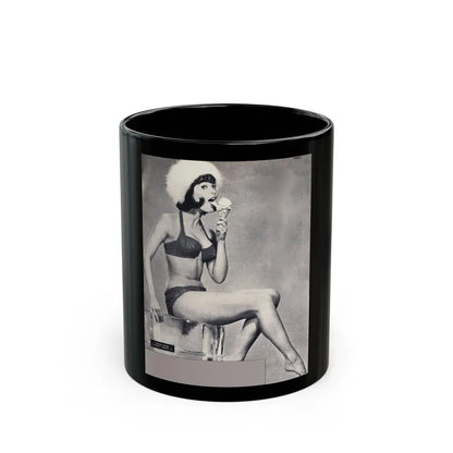 Yvonne Craig #09 (Vintage Female Icon) Black Coffee Mug 11oz - Go Mug Yourself