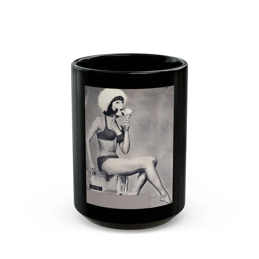 Yvonne Craig #09 (Vintage Female Icon) Black Coffee Mug-15oz-Go Mug Yourself