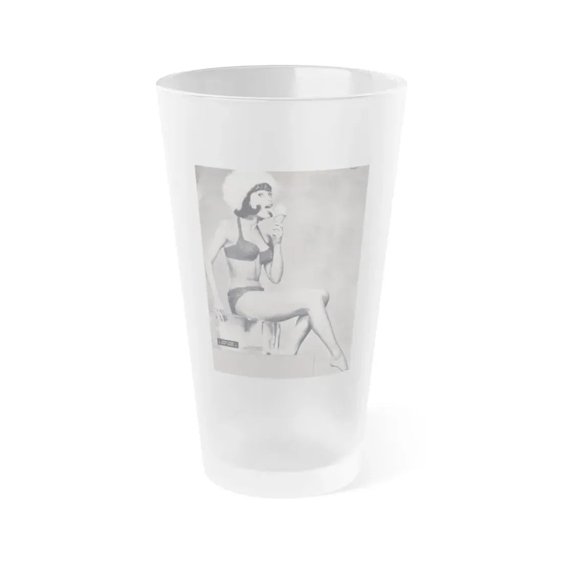 Yvonne Craig #09 (Vintage Female Icon) Frosted Pint Glass 16oz 16oz Frosted - Go Mug Yourself