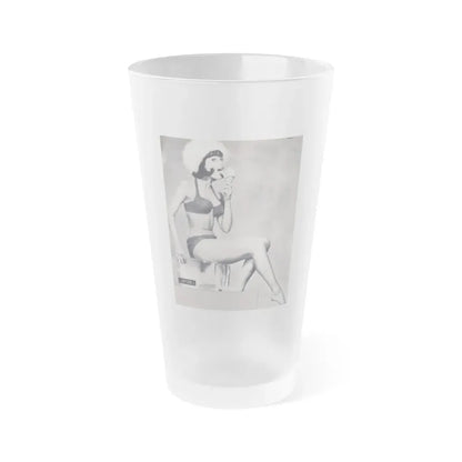 Yvonne Craig #09 (Vintage Female Icon) Frosted Pint Glass 16oz 16oz Frosted - Go Mug Yourself