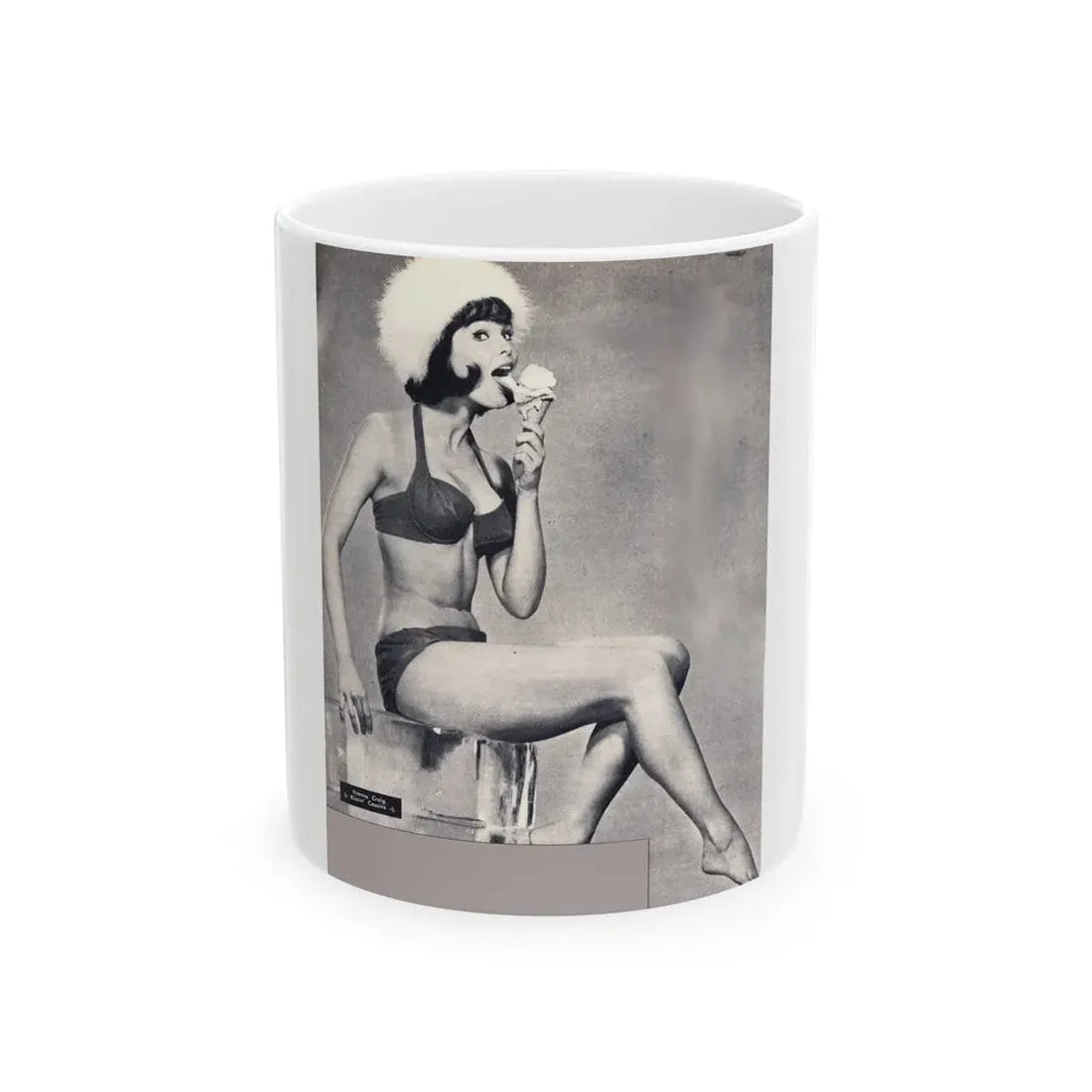 Yvonne Craig #09 (Vintage Female Icon) White Coffee Mug 11oz - Go Mug Yourself