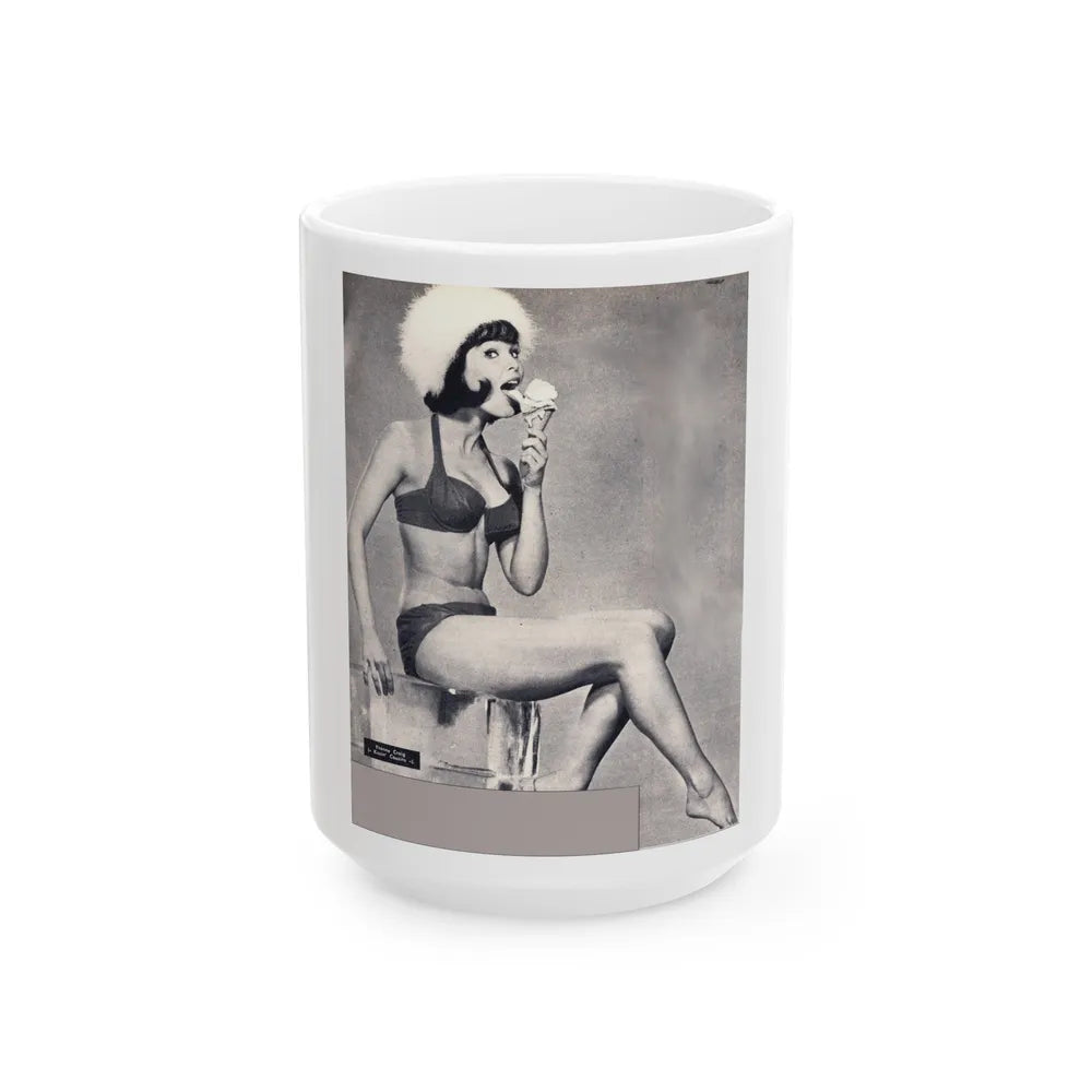 Yvonne Craig #09 (Vintage Female Icon) White Coffee Mug-15oz-Go Mug Yourself