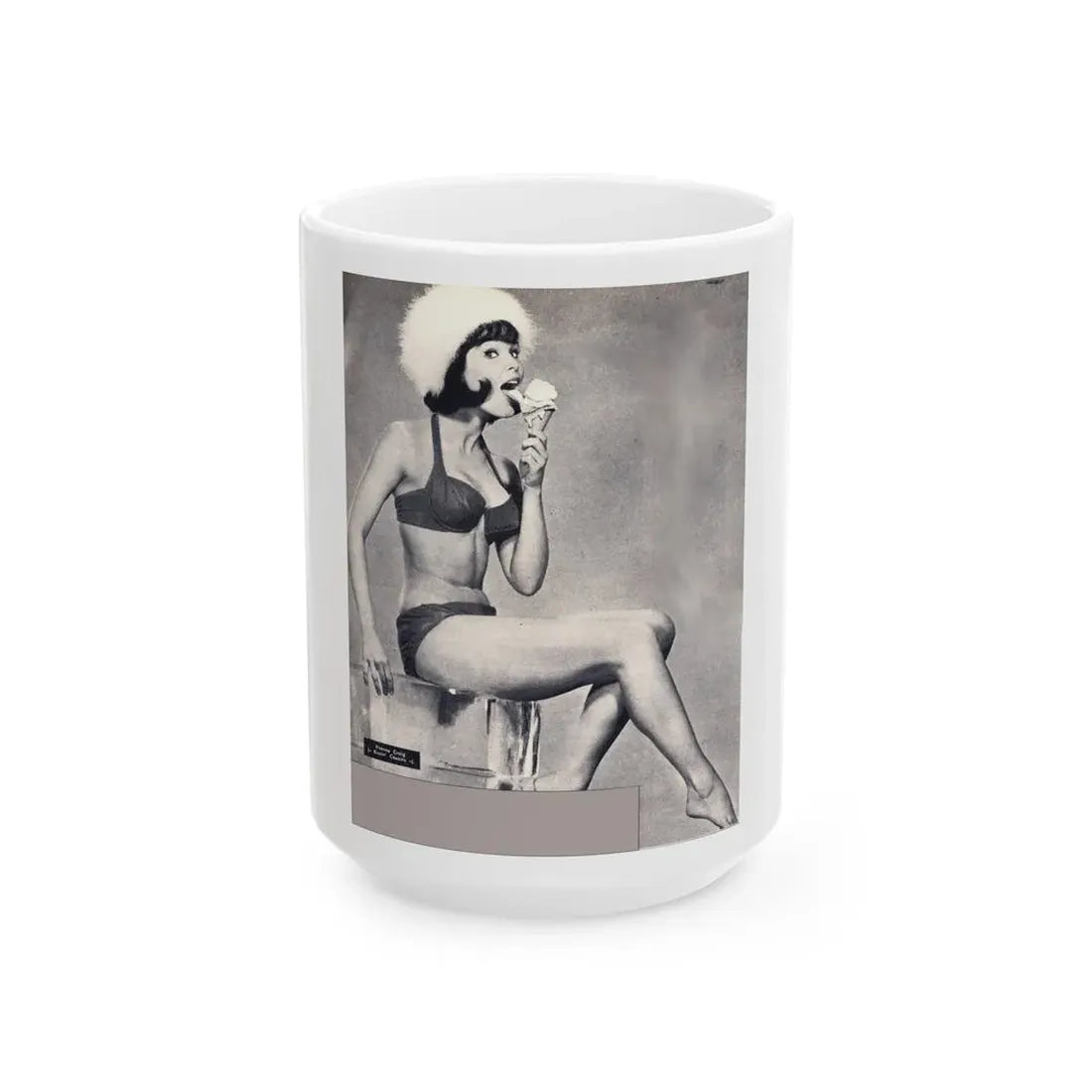 Yvonne Craig #09 (Vintage Female Icon) White Coffee Mug 15oz - Go Mug Yourself