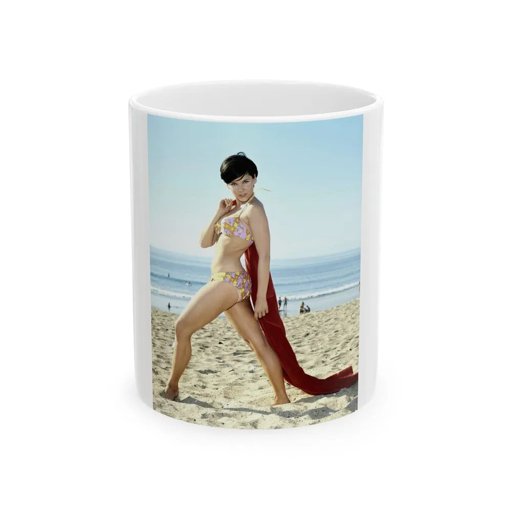 Yvonne Craig #100 (Vintage Female Icon) White Coffee Mug-11oz-Go Mug Yourself