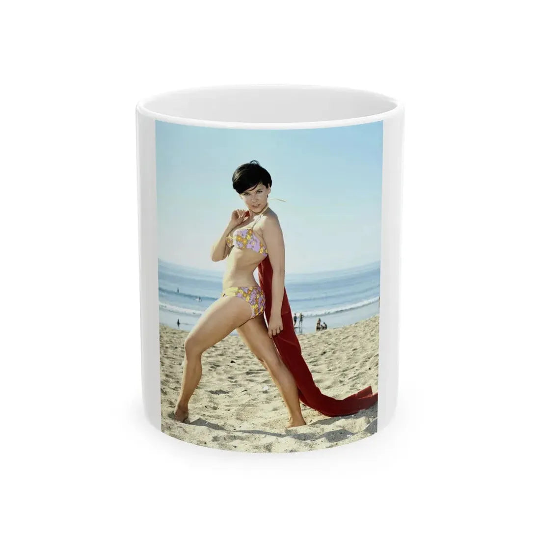 Yvonne Craig #100 (Vintage Female Icon) White Coffee Mug 11oz - Go Mug Yourself