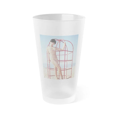 Yvonne Craig #110 (Vintage Female Icon) Frosted Pint Glass 16oz-16oz-Frosted-Go Mug Yourself