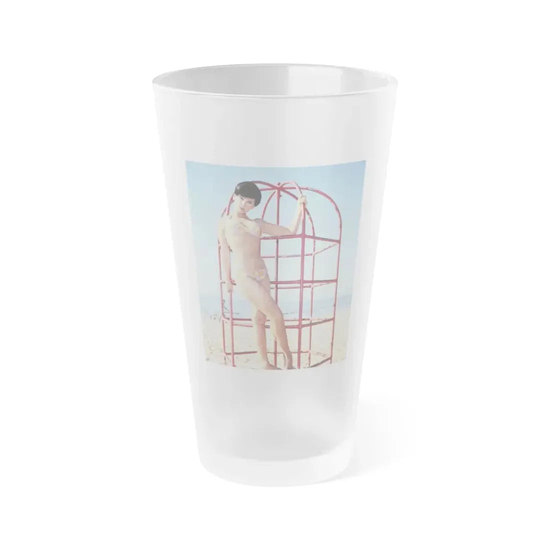 Yvonne Craig #110 (Vintage Female Icon) Frosted Pint Glass 16oz 16oz Frosted - Go Mug Yourself