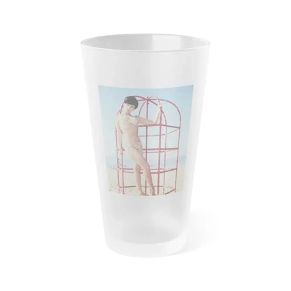 Yvonne Craig #110 (Vintage Female Icon) Frosted Pint Glass 16oz 16oz Frosted - Go Mug Yourself