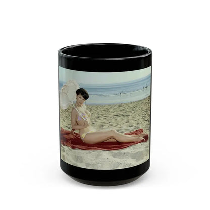 Yvonne Craig #112 (Vintage Female Icon) Black Coffee Mug 15oz - Go Mug Yourself