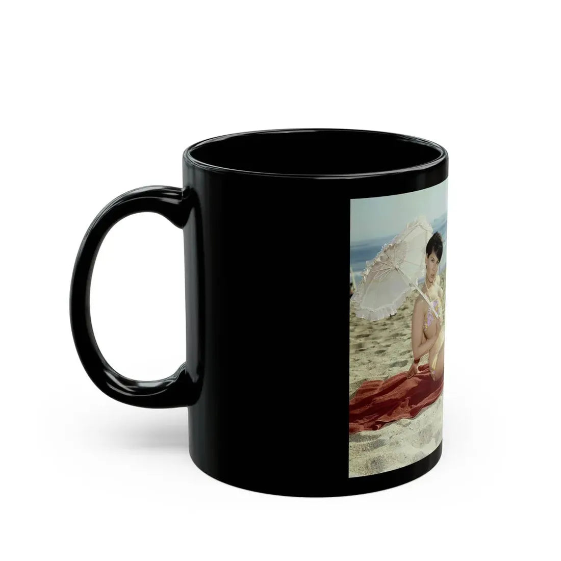 Yvonne Craig #112 (Vintage Female Icon) Black Coffee Mug - Go Mug Yourself