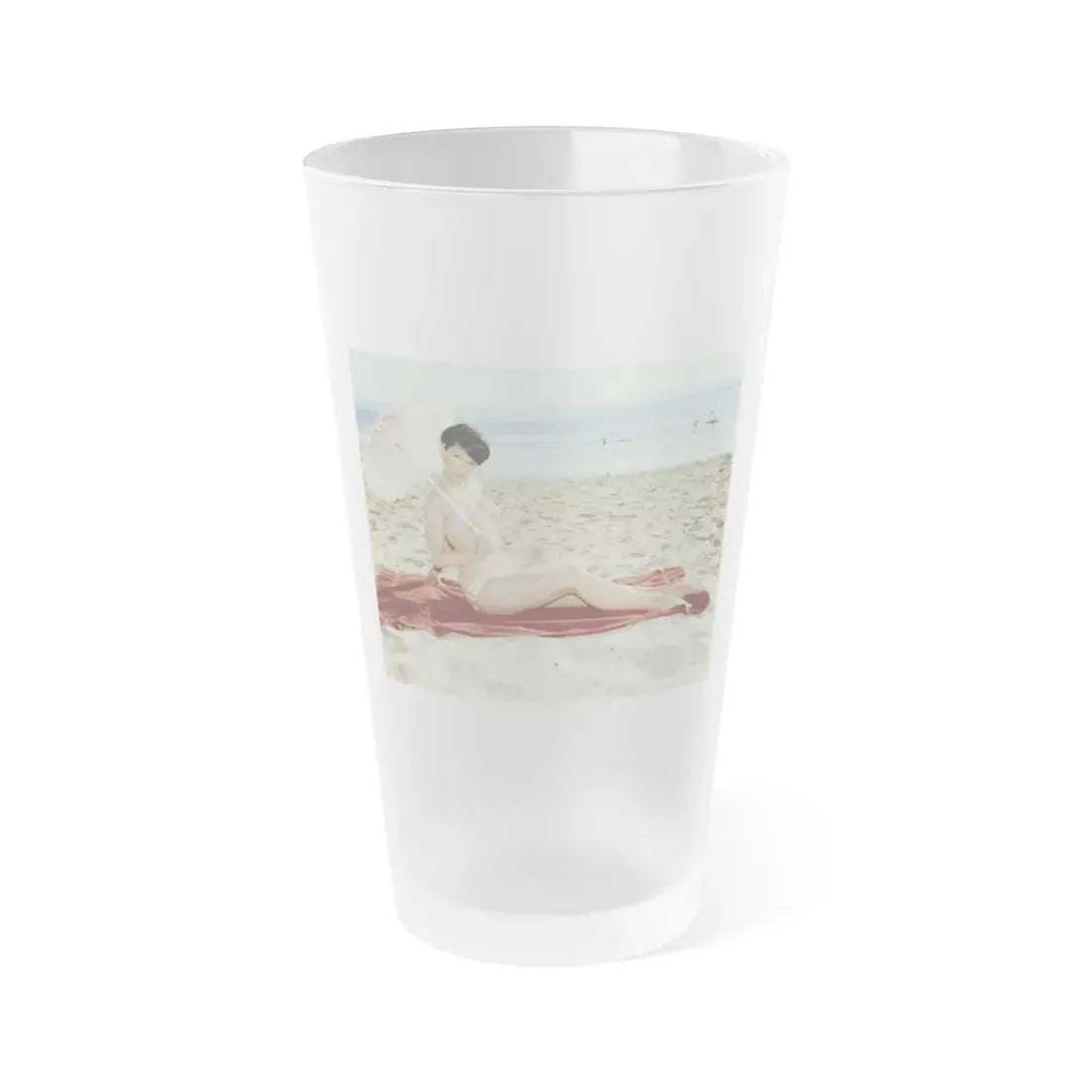 Yvonne Craig #112 (Vintage Female Icon) Frosted Pint Glass 16oz 16oz Frosted - Go Mug Yourself