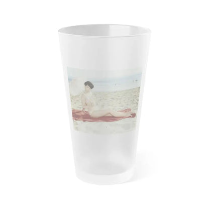 Yvonne Craig #112 (Vintage Female Icon) Frosted Pint Glass 16oz 16oz Frosted - Go Mug Yourself