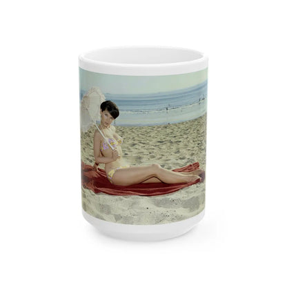 Yvonne Craig #112 (Vintage Female Icon) White Coffee Mug-15oz-Go Mug Yourself