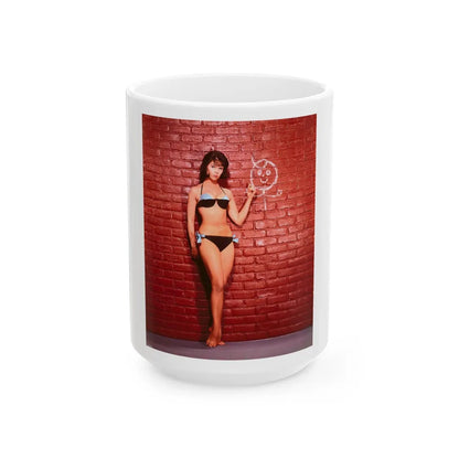 Yvonne Craig #116 (Vintage Female Icon) White Coffee Mug-15oz-Go Mug Yourself