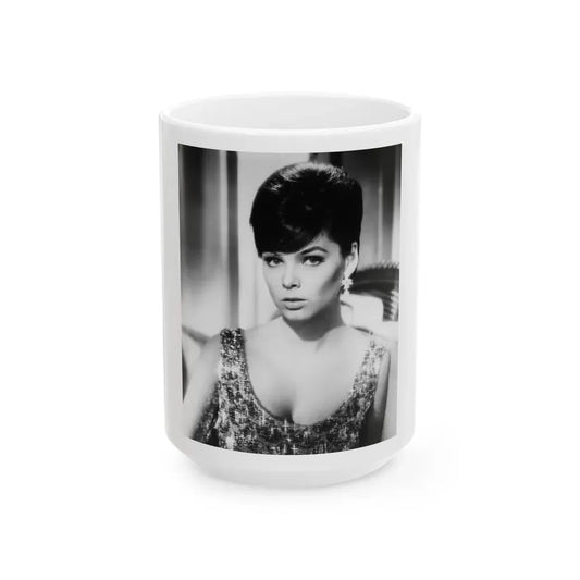 Yvonne Craig #119 (Vintage Female Icon) White Coffee Mug 15oz - Go Mug Yourself