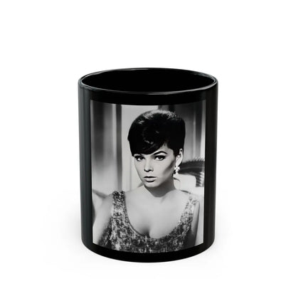 Yvonne Craig #1191 (Vintage Female Icon) Black Coffee Mug-11oz-Go Mug Yourself