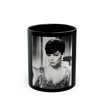 Yvonne Craig #1191 (Vintage Female Icon) Black Coffee Mug 11oz - Go Mug Yourself