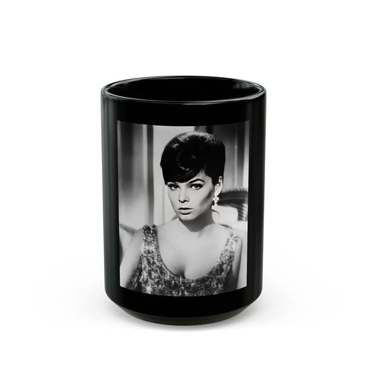 Yvonne Craig #1191 (Vintage Female Icon) Black Coffee Mug-15oz-Go Mug Yourself