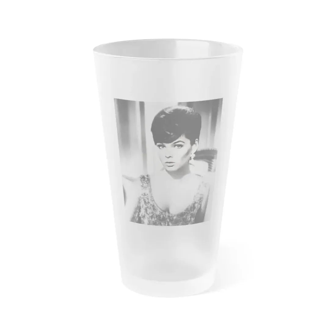 Yvonne Craig #1191 (Vintage Female Icon) Frosted Pint Glass 16oz 16oz Frosted - Go Mug Yourself