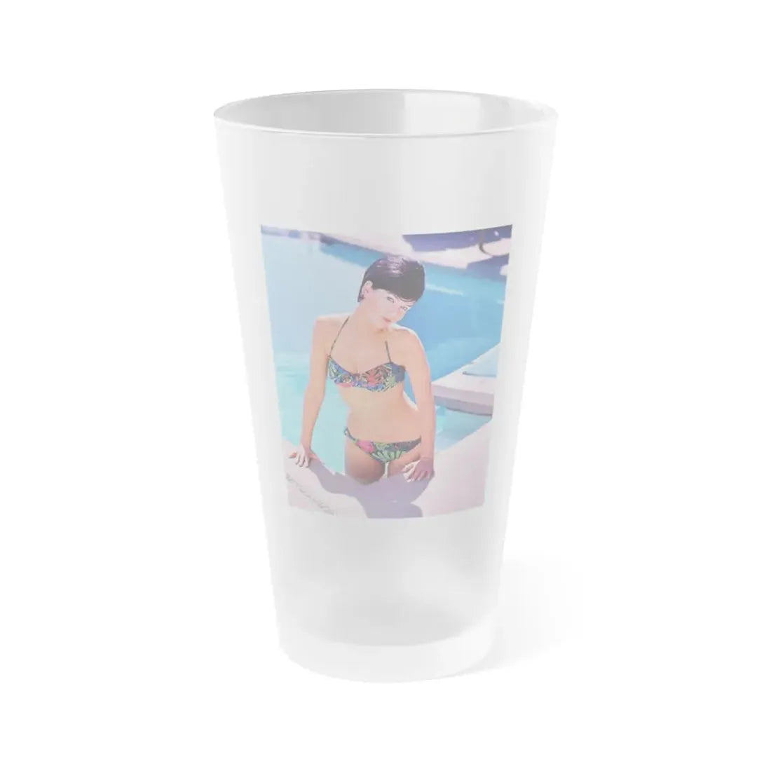Yvonne Craig #120 (Vintage Female Icon) Frosted Pint Glass 16oz 16oz Frosted - Go Mug Yourself
