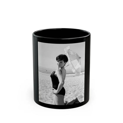 Yvonne Craig #122 (Vintage Female Icon) Black Coffee Mug 11oz - Go Mug Yourself