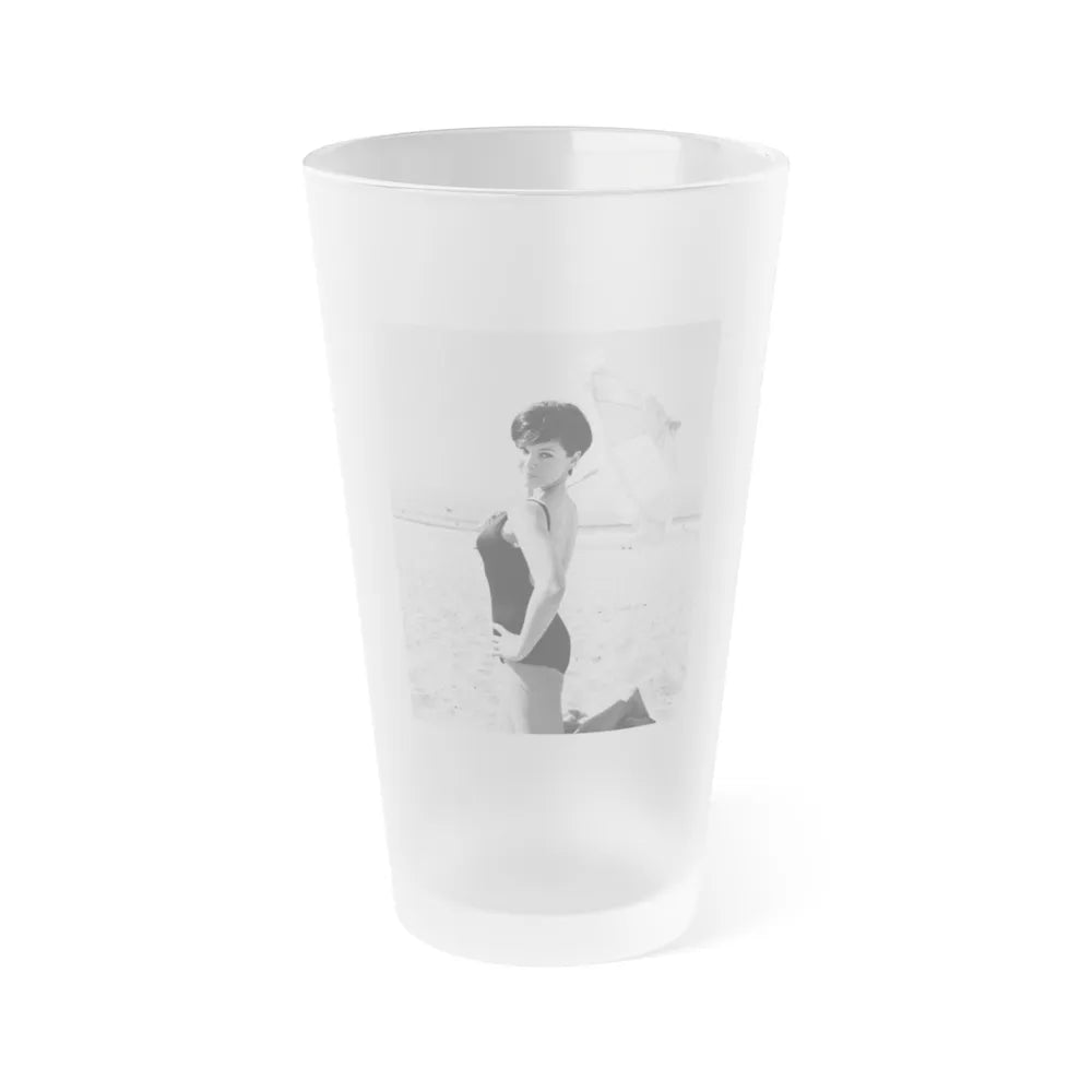 Yvonne Craig #122 (Vintage Female Icon) Frosted Pint Glass 16oz-16oz-Frosted-Go Mug Yourself