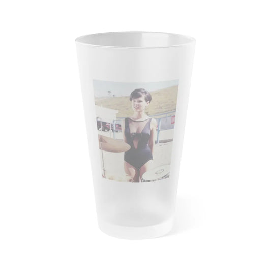 Yvonne Craig #124 (Vintage Female Icon) Frosted Pint Glass 16oz-16oz-Frosted-Go Mug Yourself