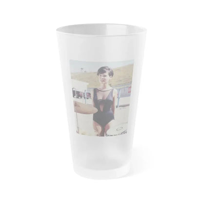 Yvonne Craig #124 (Vintage Female Icon) Frosted Pint Glass 16oz 16oz Frosted - Go Mug Yourself