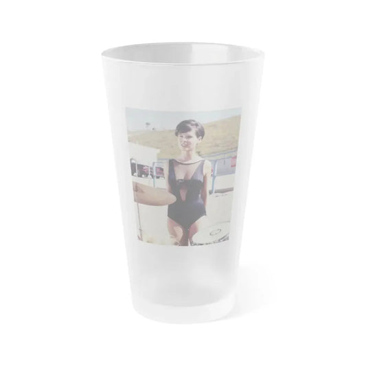 Yvonne Craig #124 (Vintage Female Icon) Frosted Pint Glass 16oz 16oz Frosted - Go Mug Yourself