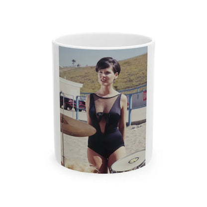 Yvonne Craig #124 (Vintage Female Icon) White Coffee Mug-11oz-Go Mug Yourself