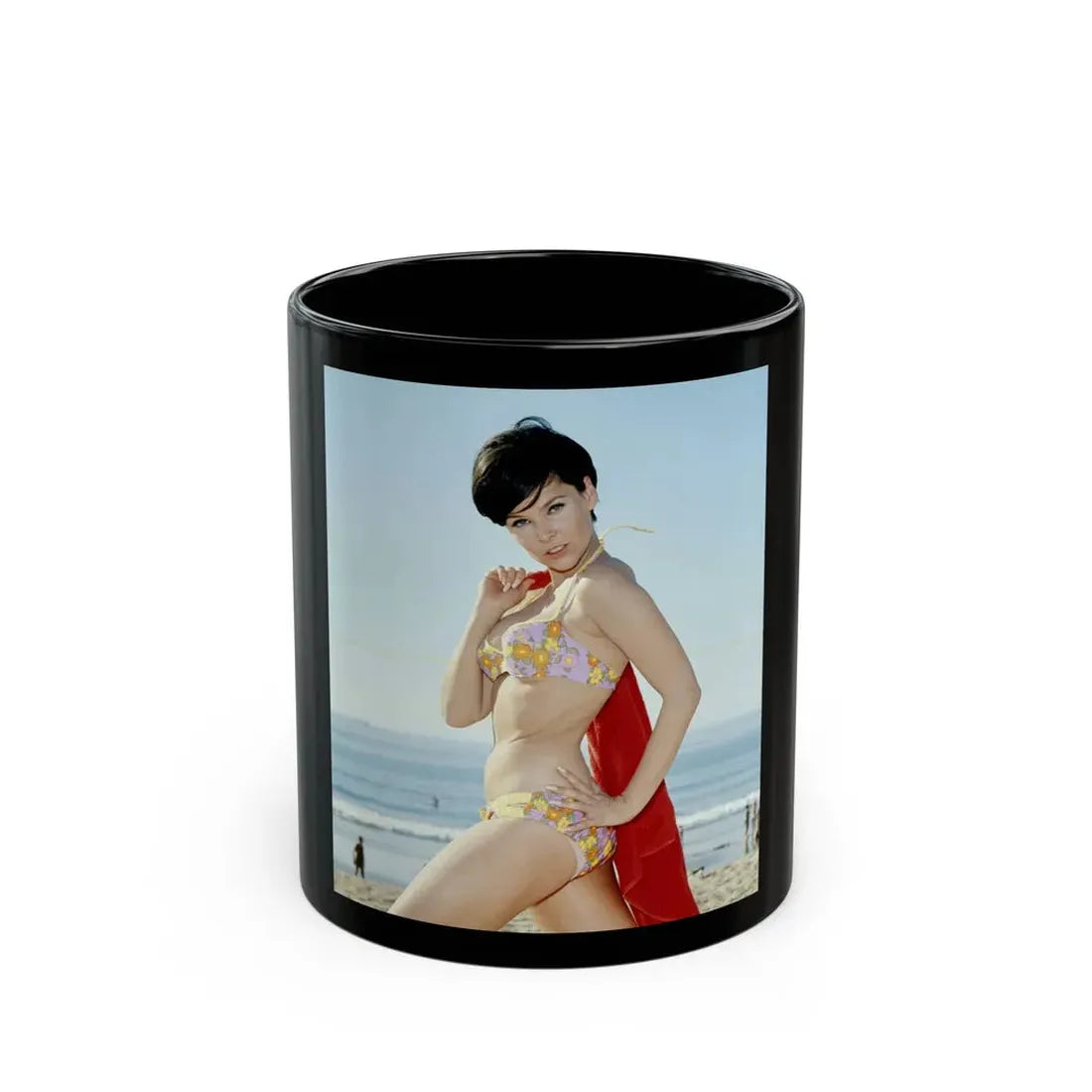 Yvonne Craig #126 (Vintage Female Icon) Black Coffee Mug 11oz - Go Mug Yourself
