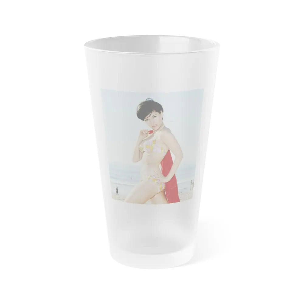 Yvonne Craig #126 (Vintage Female Icon) Frosted Pint Glass 16oz-16oz-Frosted-Go Mug Yourself