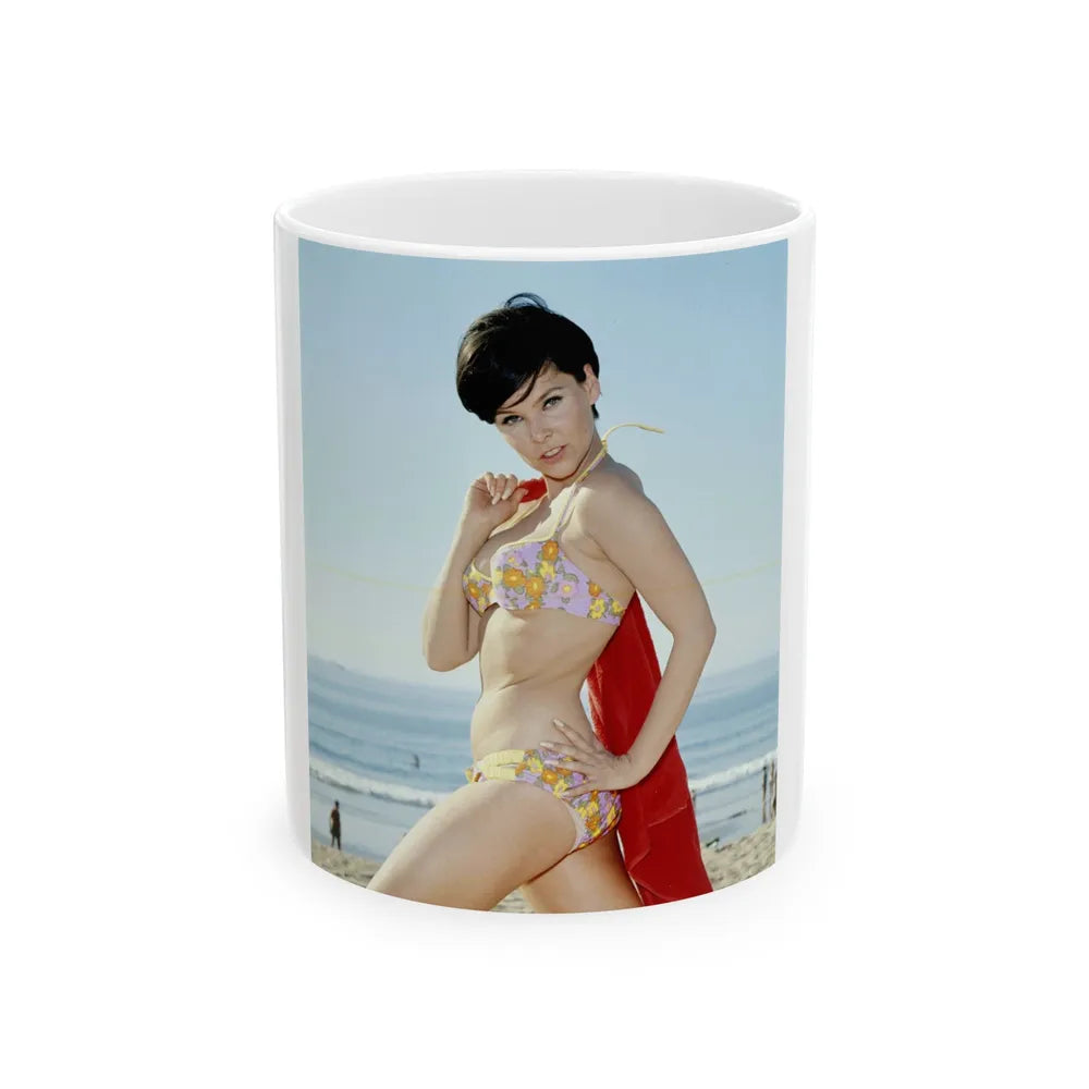 Yvonne Craig #126 (Vintage Female Icon) White Coffee Mug-11oz-Go Mug Yourself