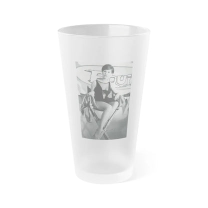 Yvonne Craig #129 (Vintage Female Icon) Frosted Pint Glass 16oz-16oz-Frosted-Go Mug Yourself