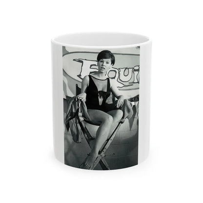 Yvonne Craig #129 (Vintage Female Icon) White Coffee Mug-11oz-Go Mug Yourself