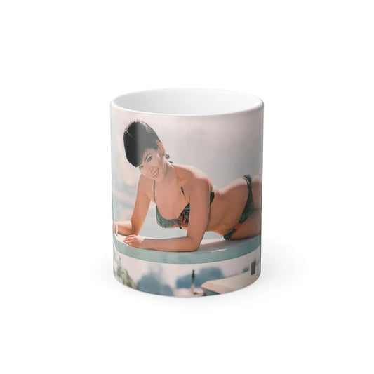 Yvonne Craig #13 - 8x10 Color 2-Piece Hawaiian Bikini Pin-Up Photo from 60's (Vintage Female Icons) Color Changing Mug 11oz-11oz-Go Mug Yourself