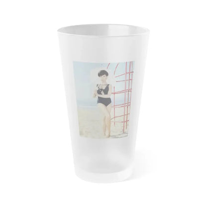 Yvonne Craig #131 (Vintage Female Icon) Frosted Pint Glass 16oz 16oz Frosted - Go Mug Yourself